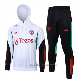 Chandal de Sudadera del Manchester United 2023-2024 Blanco