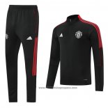 Chandal de Sudadera del Manchester United Nino 2021-2022 Negro