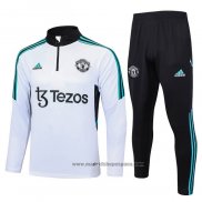 Chandal de Sudadera del Manchester United Nino 202023-2024 Blanco