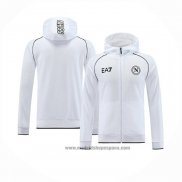 Chaqueta con Capucha del Napoli 2023-2024 Blanco