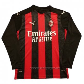 Camiseta 1ª Equipacion del AC Milan Manga Larga 2020-2021