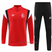 Chandal de Chaqueta del AC Milan 202023-2024 Rojo