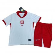 Camiseta Polonia 1ª Equipacion del Nino 2024