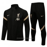 Chandal de Chaqueta del Liverpool 2021-2022 Negro