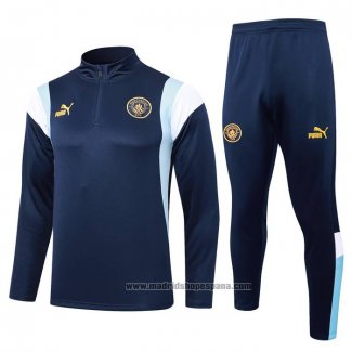 Chandal de Sudadera del Manchester City 202023-2024 Azul Oscuro