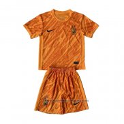 Camiseta Francia Portero Nino 2024 Naranja