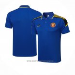 Camiseta Polo del Manchester United 2021-2022 Azul