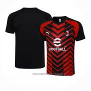 Camiseta de Entrenamiento AC Milan 2023-2024 Rojo y Negro