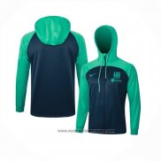 Chaqueta con Capucha del Barcelona 2023-2024 Azul y Verde