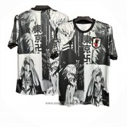 Tailandia Camiseta Japon Anime 202024-2025 Negro y Blanco