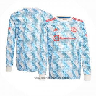 Camiseta Manchester United 2ª Equipacion del Manga Larga 2021-2022