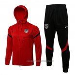 Chandal con Capucha del Atletico Madrid 2021-2022 Rojo