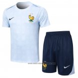 Chandal del Francia Manga Corta 2024-2025 Azul Claro - Pantalon Corto