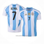 Camiseta Argentina Jugador De Paul 1ª Equipacion del 2024