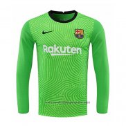 Camiseta Barcelona Portero Manga Larga 2020-2021 Verde