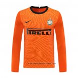 Camiseta Inter Milan Portero Manga Larga 2020-2021 Naranja
