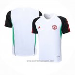 Camiseta de Entrenamiento Manchester United 2023-2024 Blanco y Negro