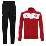 Chandal de Chaqueta del Manchester United Retro 2020-2021 Rojo