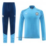 Chandal de Sudadera del Manchester City 202023-2024 Azul Claro