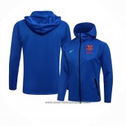 Chaqueta con Capucha del Barcelona 2021-2022 Azul