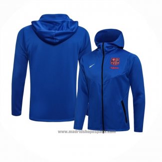 Chaqueta con Capucha del Barcelona 2021-2022 Azul