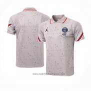 Camiseta Polo del Paris Saint-Germain Jordan 2021-2022 Gris