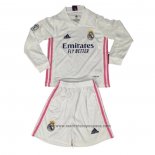 Camiseta 1ª Equipacion del Real Madrid Manga Larga Nino 2020-2021