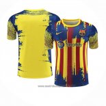 Camiseta de Entrenamiento Barcelona 2023-2024 Amarillo y Azul