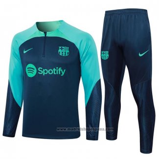 Chandal de Sudadera del Barcelona Nino 202023-2024 Azul