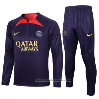 Chandal de Sudadera del Paris Saint-Germain Nino 202023-2024 Purpura