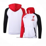 Chaqueta con Capucha del Liverpool 2020-2021 Blanco