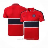 Camiseta Polo del Paris Saint-Germain 2020-2021 Rojo y Azul