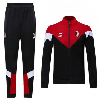 Chandal de Chaqueta del AC Milan 2020-2021 Negro y Rojo