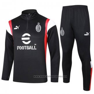 Chandal de Sudadera del AC Milan 202023-2024 Negro