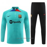 Chandal de Sudadera del Barcelona Nino 202023-2024 Verde