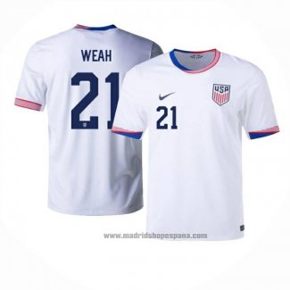 Camiseta Estados Unidos Jugador Weah 1ª Equipacion del 2024