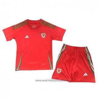 Camiseta Gales 1ª Equipacion del Nino 2024