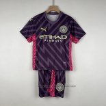 Camiseta Manchester City Portero Nino 2023-2024 Purpura