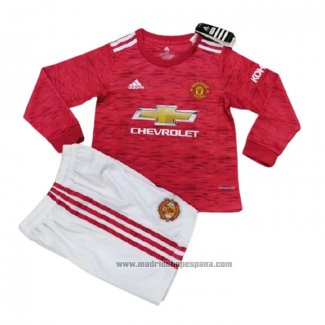 Camiseta 1ª Equipacion del Manchester United Manga Larga Nino 2020-2021