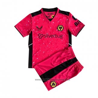 Camiseta Wolves Portero Nino 2021-2022 Rosa