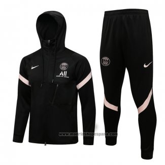 Chandal con Capucha del Paris Saint-Germain 2021-2022 Negro