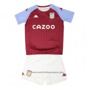 Camiseta 1ª Equipacion del Aston Villa Nino 2020-2021