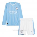 Camiseta Manchester City 1ª Equipacion del Manga Larga Nino 2023-2024