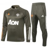 Chandal de Sudadera del Manchester United 2020-2021 Verde