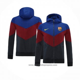 Chaqueta con Capucha del Barcelona 2021-2022 Azul