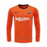 Camiseta Barcelona Portero Manga Larga 2020-2021 Naranja