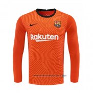 Camiseta Barcelona Portero Manga Larga 2020-2021 Naranja