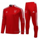 Chandal de Sudadera del Ajax Nino 2021-2022 Rojo