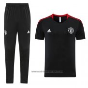 Chandal del Manchester United Manga Corta 202023-2024 Negro