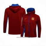 Chaqueta con Capucha del Barcelona 2021-2022 Rojo